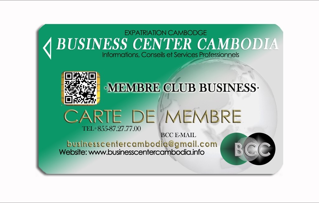 BCC Business Club Membership – Professional Expat in Cambodia Business Club Member Card
